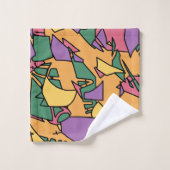 Feierliche chaotische Doodle Badhandtuch Set (Waschlappen)