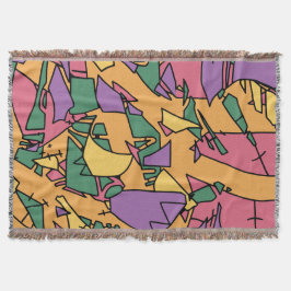 Feierliche chaotische Doodle Decke