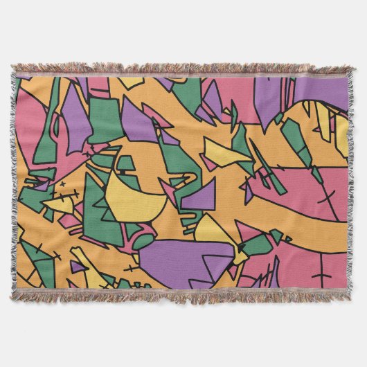 Feierliche chaotische Doodle Decke (Vorderseite)