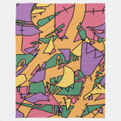 Feierliche chaotische Doodle Fleecedecke (Vorderseite)