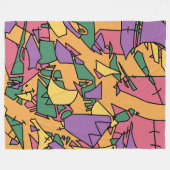 Feierliche chaotische Doodle Fleecedecke (Vorderseite (Horizontal))