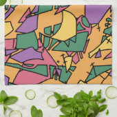 Feierliche chaotische Doodle Geschirrtuch (Gefaltet)