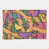 Feierliche chaotische Doodle Geschirrtuch (Horizontal)