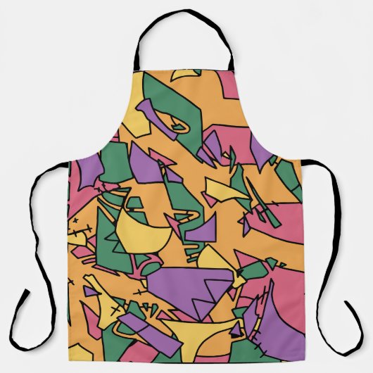 Feierliche chaotische Doodle Schürze (Vorderseite)