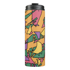 Feierliche chaotische Doodle Thermosbecher