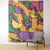 Feierliche chaotische Doodle Wandteppich (Beispiel)