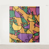 Feierliche chaotische Doodle Wandteppich (Vorderseite)