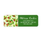 Feierliche Cranberry Fruchtmuster, grün (Vorne)