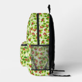 Feierliche Cranberry Fruchtmuster, grün Bedruckter Rucksack (Rechts)