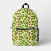 Feierliche Cranberry Fruchtmuster, grün Bedruckter Rucksack (Vorderseite)