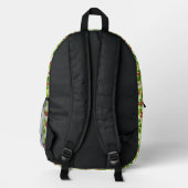Feierliche Cranberry Fruchtmuster, grün Bedruckter Rucksack (Rückseite)