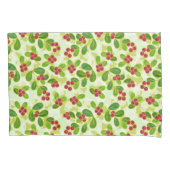 Feierliche Cranberry Fruchtmuster, grün Kissenbezug (Vorderseite)