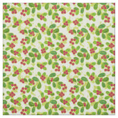 Feierliche Cranberry Fruchtmuster, grün Stoff (Muster)