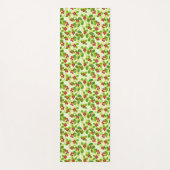 Feierliche Cranberry Fruchtmuster, grün Yogamatte (Vorderseite)