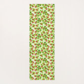 Feierliche Cranberry Fruchtmuster, grün Yogamatte (Rückseite)