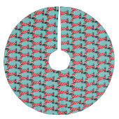 Feierliche Dackeln Polyester Weihnachtsbaumdecke (Vorderseite)