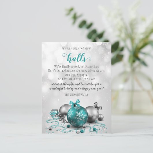 Feierliche Dekoration der neuen Hallen Ankündigung Postkarte (Stehend Vorderseite)