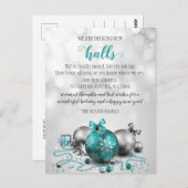 Feierliche Dekoration der neuen Hallen Ankündigung Postkarte (Vorne/Hinten)