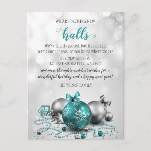 Feierliche Dekoration der neuen Hallen Ankündigung Postkarte (Vorderseite)