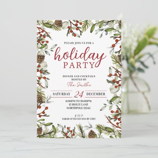 Feierliche Einladung, Abendessen und Cocktails Einladung (Stehend Vorderseite)