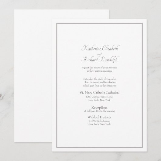 Feierliche Einladung der Eltern (Vorne/Hinten)