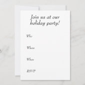 Feierliche Einladung - Geist der Weihnachten (Rückseite)