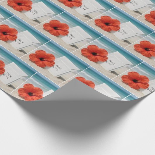 Feierliche Einladung in Sand Geschenkpapier (Ecke)