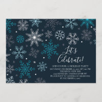 Feierliche Einladung zu Snowflakes