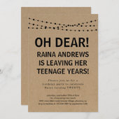 Feierliche Einladung zum 20. Geburtstag (Vorne/Hinten)