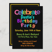 Feierliche Einladung zum Geburtstag (Vorne/Hinten)