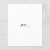 Feierliche Einladung zum Hochzeitsfeiern (Rückseite)