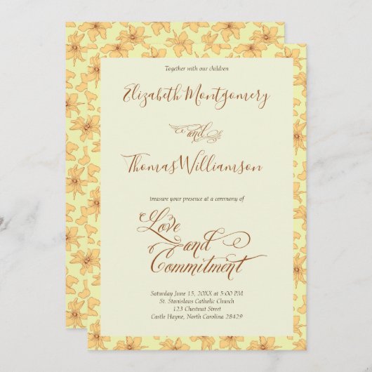 Feierliche Einladung zur feierlichen Begehung von (Vorne/Hinten)