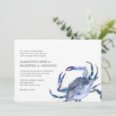 Feierliche Einladung zur Hochzeit der Wasserfarben (Stehend Vorderseite)