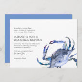 Feierliche Einladung zur Hochzeit der Wasserfarben (Vorne/Hinten)