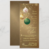 Feierliche Einladungen - Elegante Antique Gold (Vorne/Hinten)