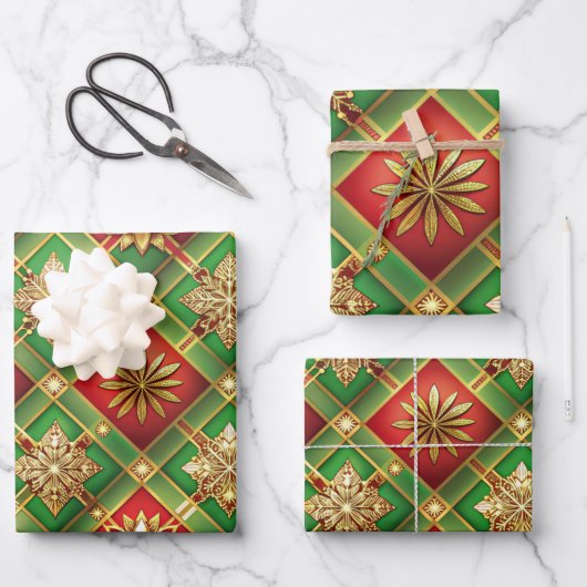 Feierliche Elegance Geschenkpapier Set (Vorderseite)