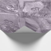 Feierliche Elegant Script Rosa Frohe Weihnachten Geschenkpapier (Ecke)