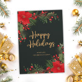 Feierliche Elegante Weihnachten Grün Rot Botanisch