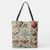 Feierliche Elegante Weihnachtsmuster Tasche (Rückseite)