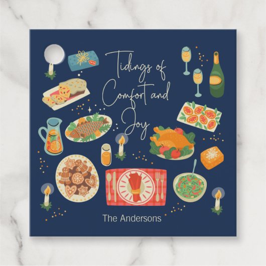 Feierliche Essenszeiten und Komfort Geschenkanhänger (Vorderseite)