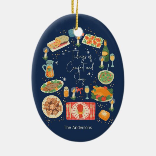 Feierliche Essenszeiten und Komfort Keramik Ornament (Hinten)