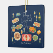 Feierliche Essenszeiten und Komfort Keramikornament (Links)