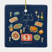 Feierliche Essenszeiten und Komfort Keramikornament (Rückseite)
