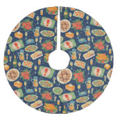 Feierliche Essenszeiten und Komfort Polyester Weihnachtsbaumdecke (Vorderseite)