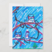 Feierliche Eulen Feiertagskarte (Vorderseite)