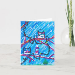 Feierliche Eulen Karte