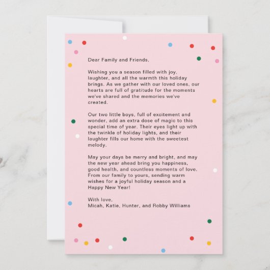 Feierliche FA LA LA Joyous Weihnachtskarte Karte (Rückseite)