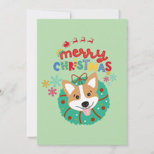 Feierliche Farben frohe Weihnachten Huskie Doggie