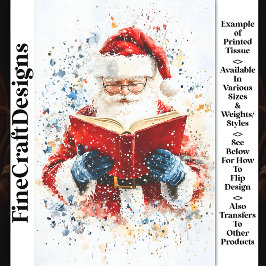 Feierliche Farben Vater Weihnachten AY5 Decoupage Seidenpapier