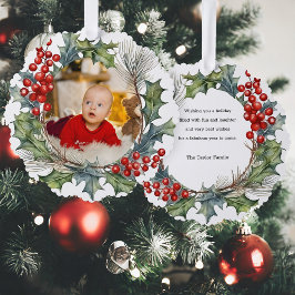 Feierliche Farben Weihnachten Wasserfarben Foto Kr Ornament Karte